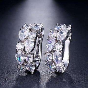 Delightful CZ Zircon 12 Colours Earrings - Best Online Prices by Jewellery Supermarket - The Jewellery Supermarket